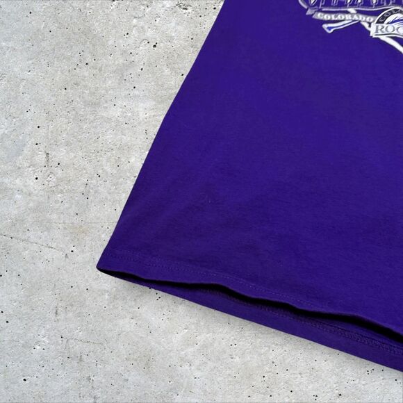 2007 Colorado Rockies NL Champions T-Shirt Large Purple MLB Postseason - Picture 5 of 10